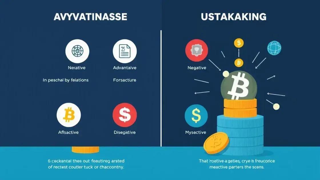 Vantagens e desvantagens do staking