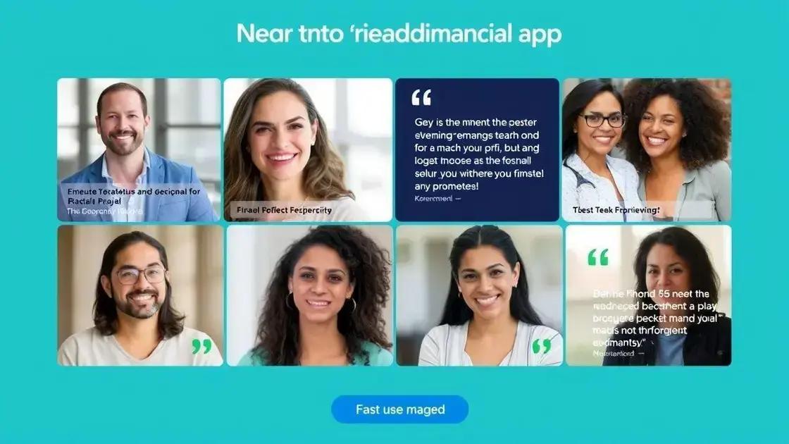 Depoimentos de usuários sobre experiências com apps financeiros