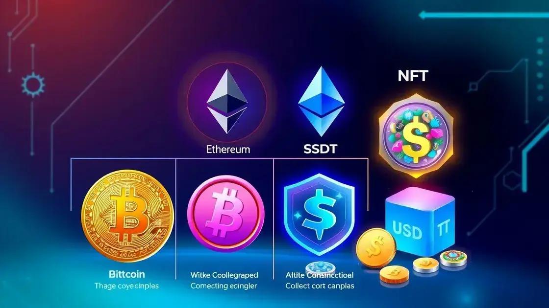 Principais tipos de criptoativos disponíveis