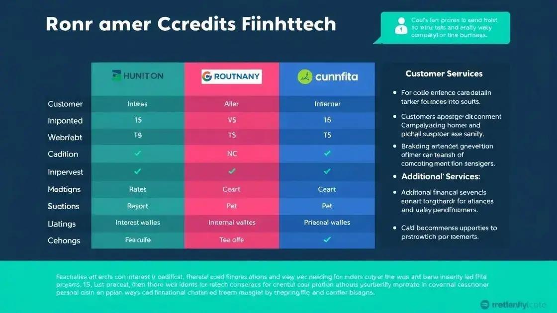 Comparativo das principais fintechs de crédito