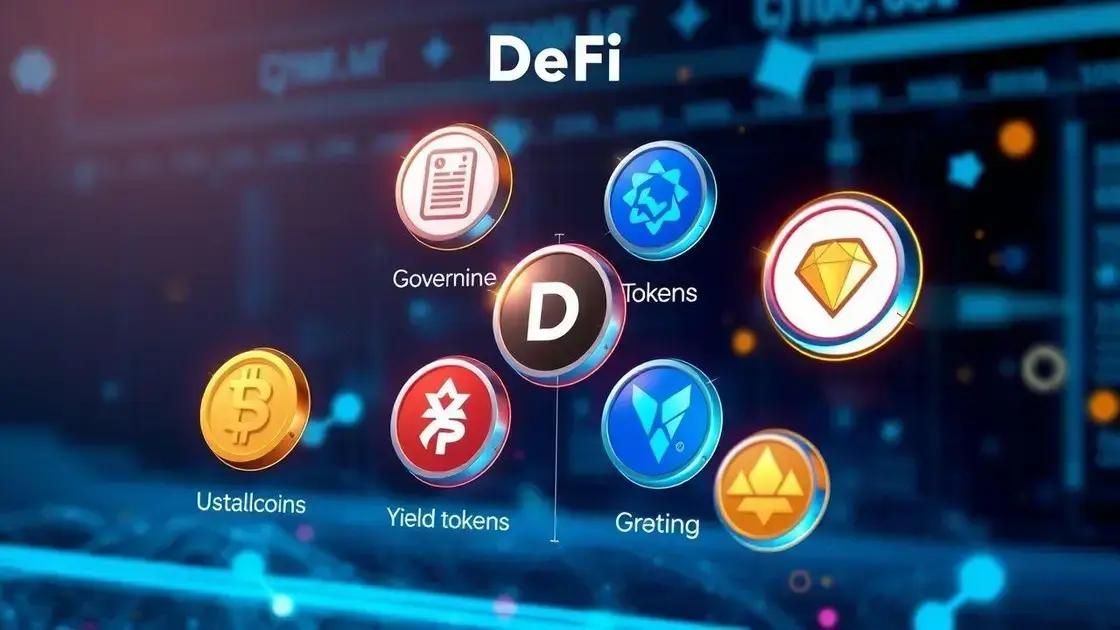 Principais tipos de tokens DeFi