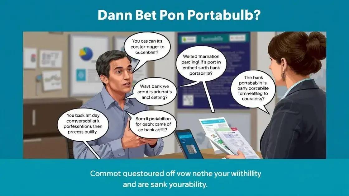 Dúvidas frequentes sobre portabilidade bancária
