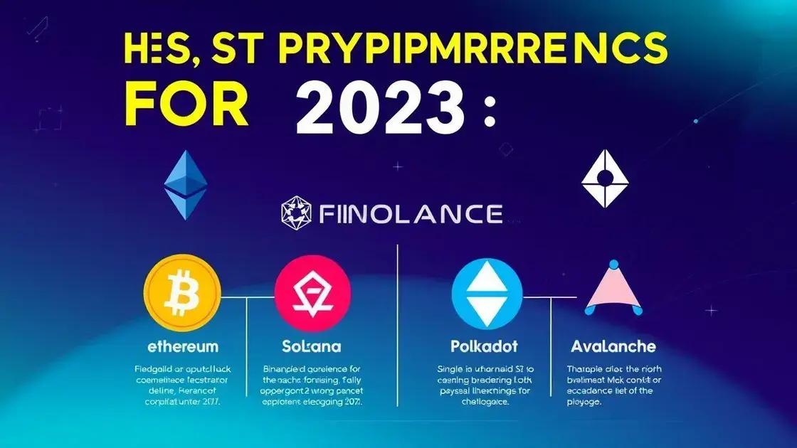 Principais criptomoedas promissoras para 2023
