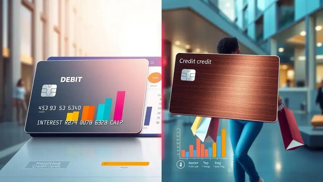 Principais diferenças entre débito e crédito