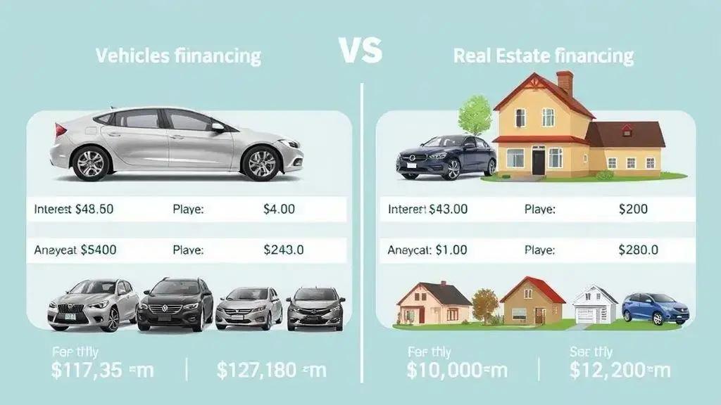 Comparação entre empréstimos para financiamento